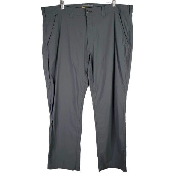 Eddie Bauer Travex Pants Men's 40x30 Gray Straight Leg Nylon Hiking - Picture 2 of 9